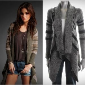 LINE Grey Striped Head Mistress Cardigan S
